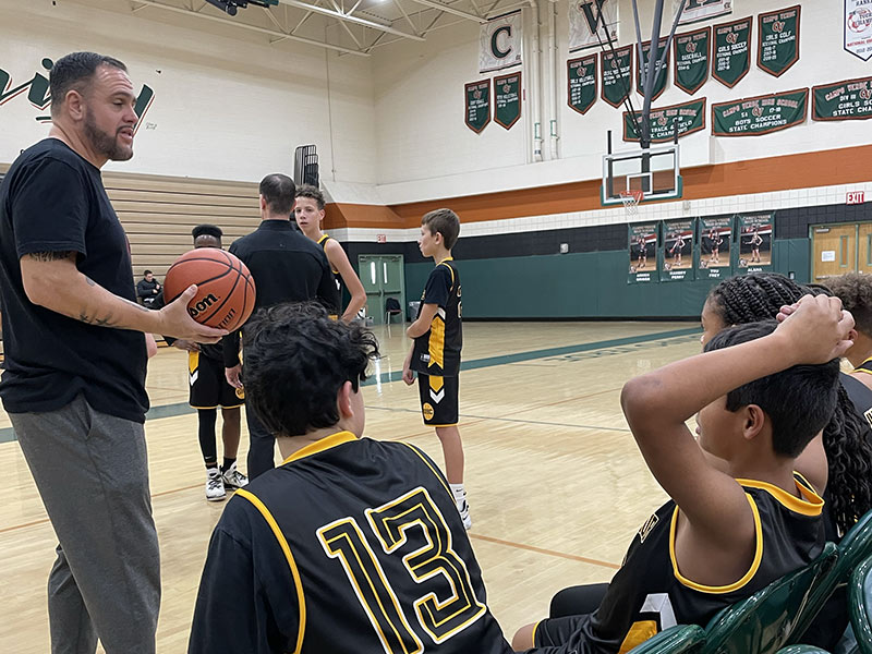 coaching on the court